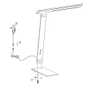 Steinhauer Luminaria de mesa SERENADE giratorio, CCT Switch, inclinable, con regulador táctil IP20, negro mate regulable