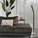 Steinhauer Luminaria de pedestal SERENADE CCT Switch, ajustable, con regulador táctil IP20, aluminio cepillado regulable