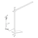 Mexlite Luminaria de escritorio STEKK inclinable, con regulador táctil IP20, negro mate regulable