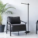 Mexlite Luminaria de pedestal STEKK inclinable, con regulador táctil IP20, negro mate regulable
