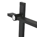 Mexlite Luminaria de pedestal STEKK inclinable, con regulador táctil IP20, negro mate regulable