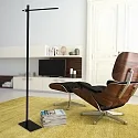 Mexlite Luminaria de pedestal STEKK inclinable, con regulador táctil IP20, negro mate regulable