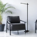 Mexlite Luminaria de pedestal STEKK inclinable, con regulador táctil IP20, negro mate regulable