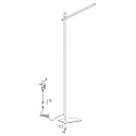 Mexlite Luminaria de pedestal STEKK inclinable, con regulador táctil IP20, negro mate regulable