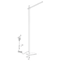Mexlite Luminaria de pedestal STEKK inclinable, con regulador táctil IP20, negro mate regulable