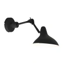 anne light & home Luminaria de pared KASKET con interruptor, con brazo articulado, con enchufe E27 IP20, negro mate 