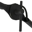 anne light & home wall luminaire KASKET with switch, with jointed arm, with plug E27 IP20, black matt 