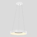 Steinhauer Luminaria colgante RINGLEDE - Ø 48CM grande, redondo, directo / indirecto IP20, blanco mate regulable