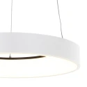 Steinhauer Luminaria colgante RINGLEDE - Ø 48CM grande, redondo, directo / indirecto IP20, blanco mate regulable