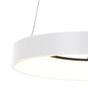 Steinhauer Luminaria colgante RINGLEDE - Ø 48CM grande, redondo, directo / indirecto IP20, blanco mate regulable
