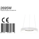 Steinhauer Luminaria colgante RINGLEDE - Ø 48CM grande, redondo, directo / indirecto IP20, blanco mate regulable