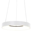 Steinhauer Luminaria colgante RINGLEDE - Ø 48CM grande, redondo, directo / indirecto IP20, blanco mate regulable