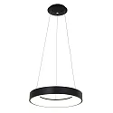 Luminaria colgante RINGLEDE - Ø 48CM grande, redondo, directo / indirecto IP20, negro mate regulable