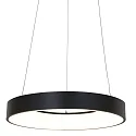Steinhauer pendant luminaire RINGLEDE - Ø 48CM large, round, direct / indirect IP20, black matt dimmable