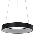 Steinhauer pendant luminaire RINGLEDE - Ø 48CM large, round, direct / indirect IP20, black matt dimmable