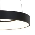 Steinhauer pendant luminaire RINGLEDE - Ø 48CM large, round, direct / indirect IP20, black matt dimmable