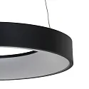 Steinhauer pendant luminaire RINGLEDE - Ø 48CM large, round, direct / indirect IP20, black matt dimmable