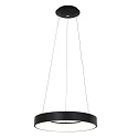 Steinhauer pendant luminaire RINGLEDE - Ø 48CM large, round, direct / indirect IP20, black matt dimmable