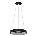 Steinhauer pendant luminaire RINGLEDE - Ø 48CM large, round, direct / indirect IP20, black matt dimmable