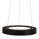 Steinhauer pendant luminaire RINGLEDE - Ø 48CM large, round, direct / indirect IP20, black matt dimmable