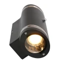 Steinhauer Luminaria de pared para exteriores PANAY Arriba-Abajo, cilíndrico, ajustable, con sensor de luminosidad GU10 IP44