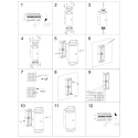 Steinhauer Luminaria de pared para exteriores PANAY Arriba-Abajo, cilíndrico, ajustable, con sensor de luminosidad GU10 IP44