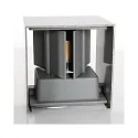 Steinhauer Outdoor wall luminaire, LED, 2 flames, with sensor, 2x3W, 2700K, IP54, black