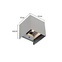 Steinhauer Outdoor wall luminaire, LED, 2 flames, with sensor, 2x3W, 2700K, IP54, black