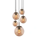 pendant luminaire BOLLIQUE 5 flames E27 IP20, cocoa dimmable
