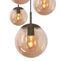Steinhauer pendant luminaire BOLLIQUE 5 flames E27 IP20, cocoa dimmable