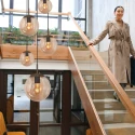 Steinhauer pendant luminaire BOLLIQUE 5 flames E27 IP20, cocoa dimmable