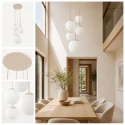 Steinhauer pendant luminaire BOLLIQUE 5 flames E27 IP20, creme dimmable