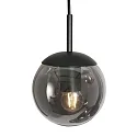 Steinhauer Luminaria colgante BOLLIQUE de 5 llamas, redondo E27 IP20, negro mate regulable