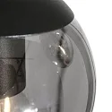 Steinhauer Luminaria colgante BOLLIQUE de 5 llamas, redondo E27 IP20, negro mate regulable