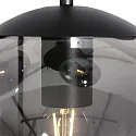 Steinhauer Luminaria colgante BOLLIQUE de 5 llamas, redondo E27 IP20, negro mate regulable