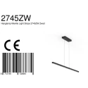 Mexlite Luminaria colgante DANSKE abajo, con regulador táctil IP20, negro mate regulable