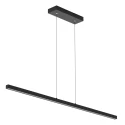 Mexlite Luminaria colgante DANSKE abajo, con regulador táctil IP20, negro mate regulable