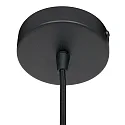 Mexlite Mexlite Pendant luminaire AUREOLE, 1 flame, with gold ring, 45cm, black