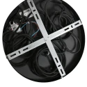 Steinhauer Luminaria colgante REFLEXION de 3 llamas, redondo, ajustable E27 IP20, negro mate regulable