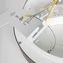 Luminaria de techo RINGLEDE - Ø 30CM pequeño, redondo, directo / indirecto IP20, negro mate regulable