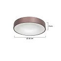 Luminaria de techo RINGLEDE - Ø 30CM pequeño, redondo, directo / indirecto IP20, negro mate regulable