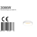 Steinhauer Luminaria de techo RINGLEDE - Ø 30CM pequeño, redondo, directo / indirecto IP20, blanco mate regulable