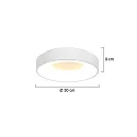 Steinhauer Luminaria de techo RINGLEDE - Ø 30CM pequeño, redondo, directo / indirecto IP20, blanco mate regulable