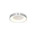 Steinhauer Luminaria de techo RINGLEDE - Ø 30CM pequeño, redondo, directo / indirecto IP20, plata cepillado regulable