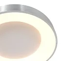 Steinhauer Luminaria de techo RINGLEDE - Ø 30CM pequeño, redondo, directo / indirecto IP20, plata cepillado regulable