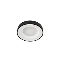Steinhauer Luminaria de techo RINGLEDE - Ø 30CM pequeño, redondo, directo / indirecto IP20, negro mate regulable
