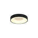 Steinhauer Luminaria de techo RINGLEDE - Ø 30CM pequeño, redondo, directo / indirecto IP20, negro mate regulable