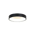 Steinhauer Luminaria de techo RINGLEDE - Ø 30CM pequeño, redondo, directo / indirecto IP20, negro mate regulable