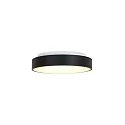 Steinhauer Luminaria de techo RINGLEDE - Ø 30CM pequeño, redondo, directo / indirecto IP20, negro mate regulable