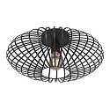anne light & home Luminaria de techo DUNBAR de 1 llama, redondo E27 IP20, negro mate regulable